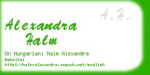 alexandra halm business card
